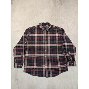 Pendleton Mason Flannel Shirt Mens XL Red/Brown Long Sleeve